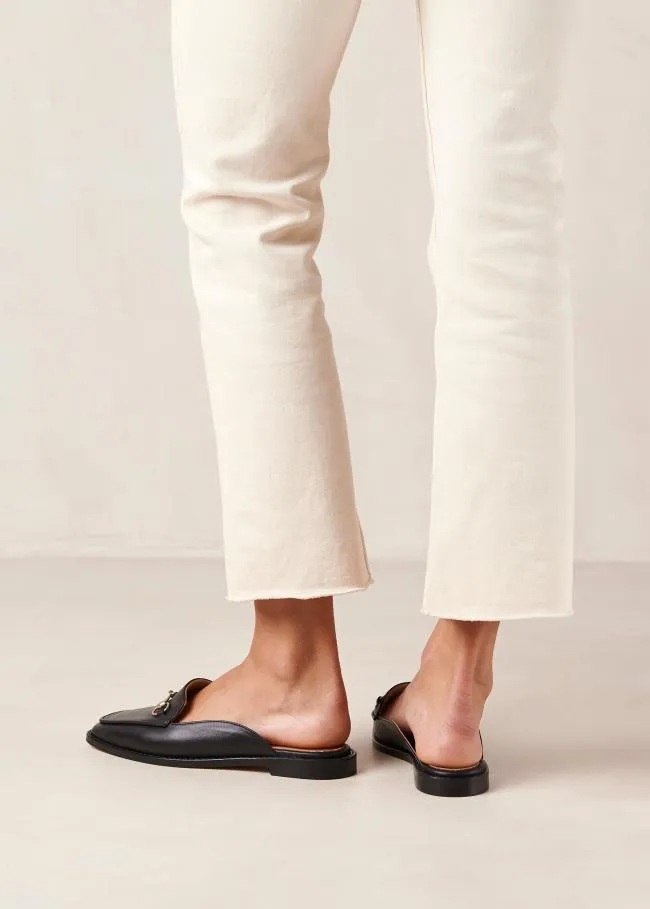 ALOHAS Loafers Kais 8211 Black Leather Mules 8211 Women