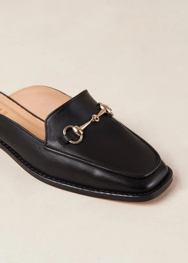 ALOHAS Loafers Kais 8211 Black Leather Mules 8211 Women