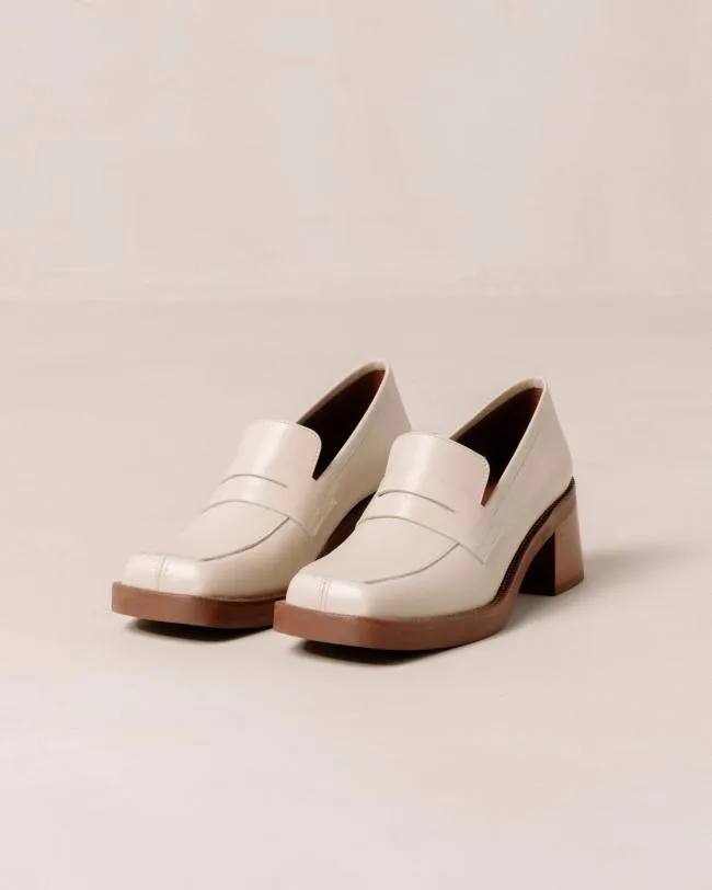 ALOHAS Loafers Roxanne 8211 Cream Leather Loafers 8211 Women