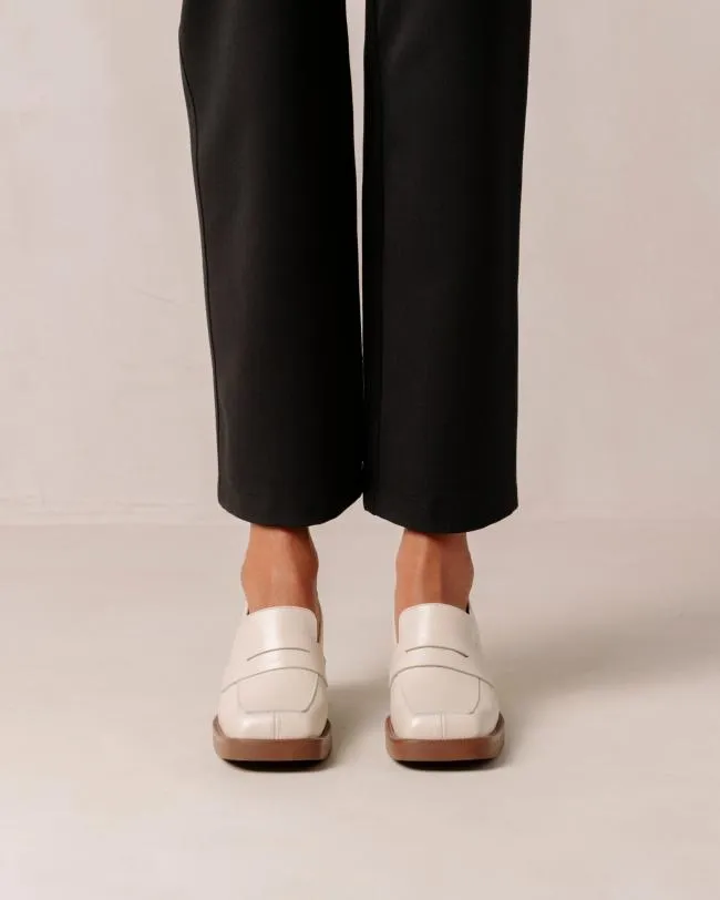ALOHAS Loafers Roxanne 8211 Cream Leather Loafers 8211 Women