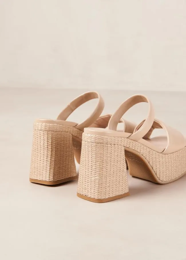 ALOHAS Mules Viviana 8211 Beige Vegan Leather Sandals 8211 Women