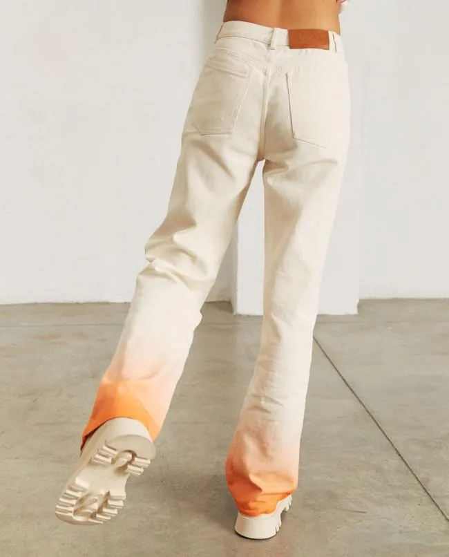 ALOHAS Pants Monday Degrad 8211 White And Orange Jeans 8211 Women