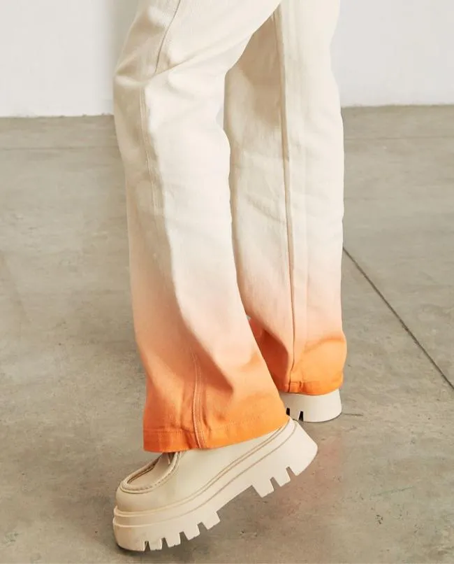 ALOHAS Pants Monday Degrad 8211 White And Orange Jeans 8211 Women