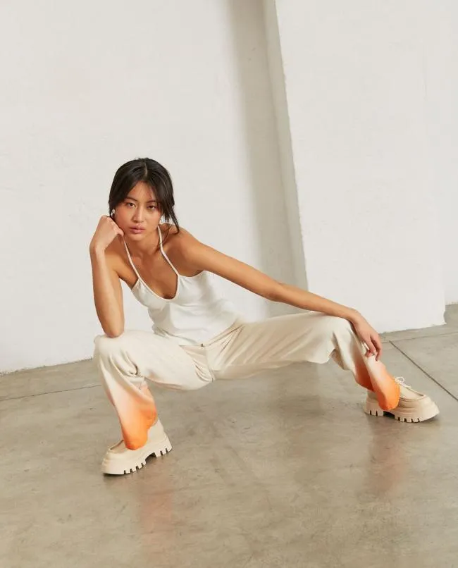 ALOHAS Pants Monday Degrad 8211 White And Orange Jeans 8211 Women