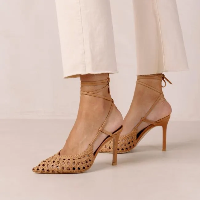 ALOHAS Pumps Sandstorm 8211 Brown Leather Heels 8211 Women