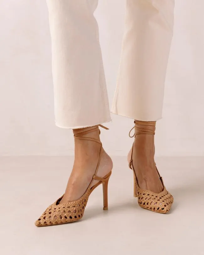 ALOHAS Pumps Sandstorm 8211 Brown Leather Heels 8211 Women