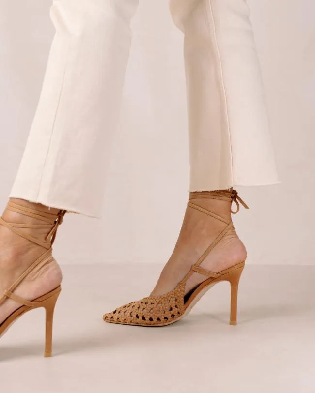 ALOHAS Pumps Sandstorm 8211 Brown Leather Heels 8211 Women
