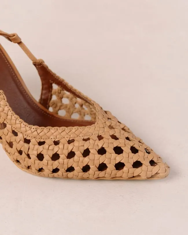 ALOHAS Pumps Sandstorm 8211 Brown Leather Heels 8211 Women