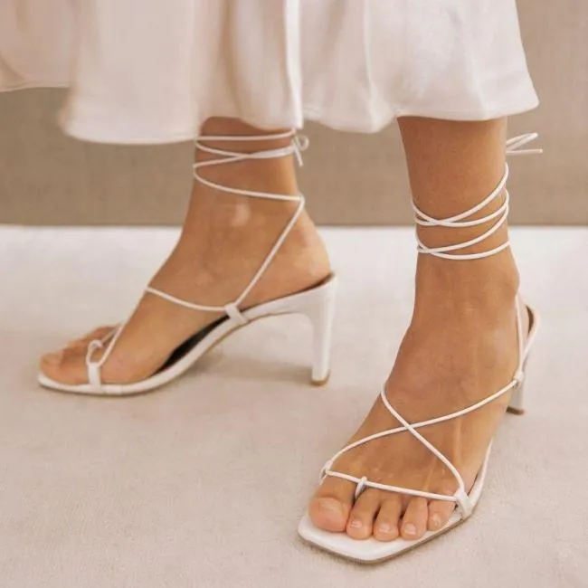ALOHAS Sandals Bellini 8211 White Leather Sandals 8211 Women