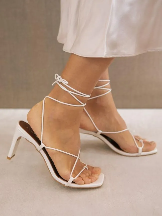 ALOHAS Sandals Bellini 8211 White Leather Sandals 8211 Women