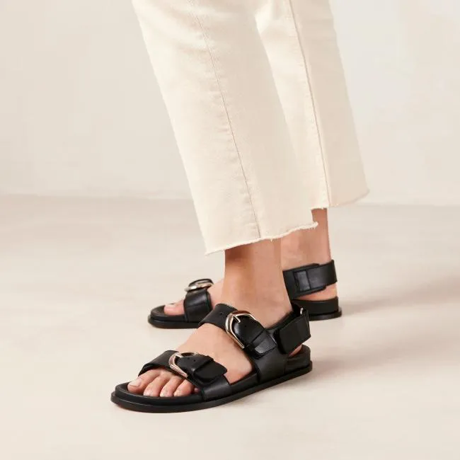 ALOHAS Sandals Leone 8211 Black Leather Sandals 8211 Women