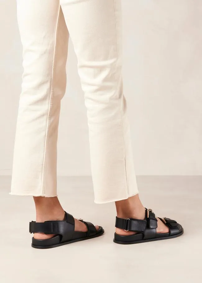 ALOHAS Sandals Leone 8211 Black Leather Sandals 8211 Women