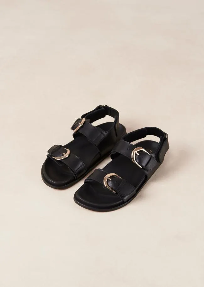 ALOHAS Sandals Leone 8211 Black Leather Sandals 8211 Women