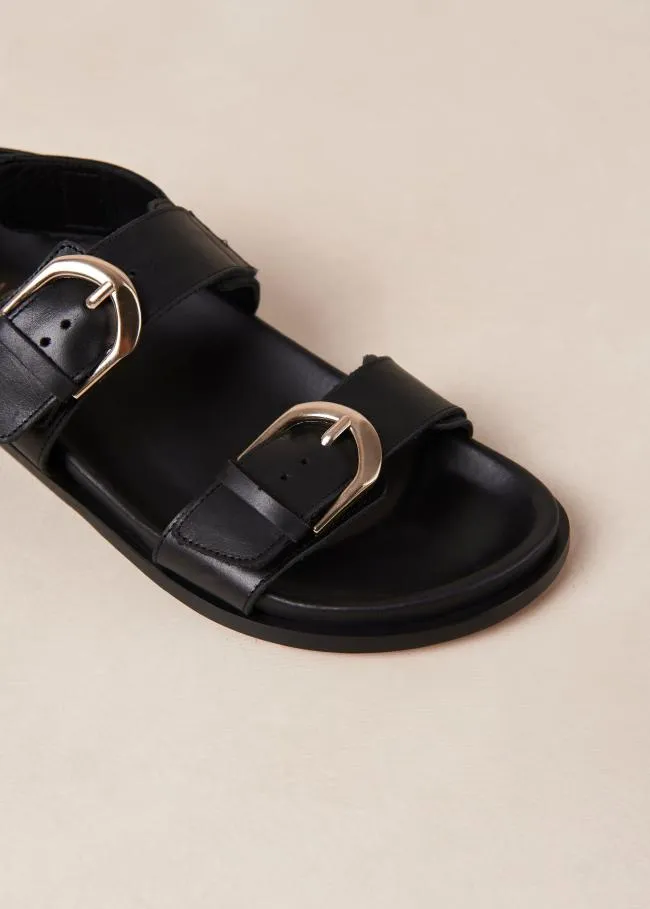 ALOHAS Sandals Leone 8211 Black Leather Sandals 8211 Women