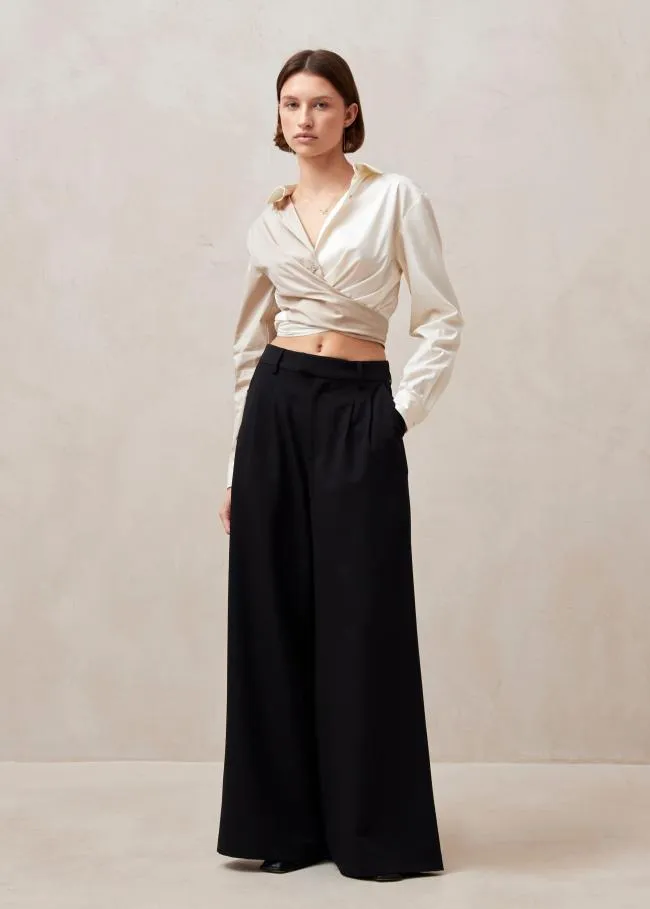 ALOHAS Shirts Angela 8211 Cream And Beige Cotton Shirt 8211 Women