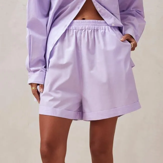 ALOHAS Shorts Mae 8211 Purple Cotton Shorts 8211 Women