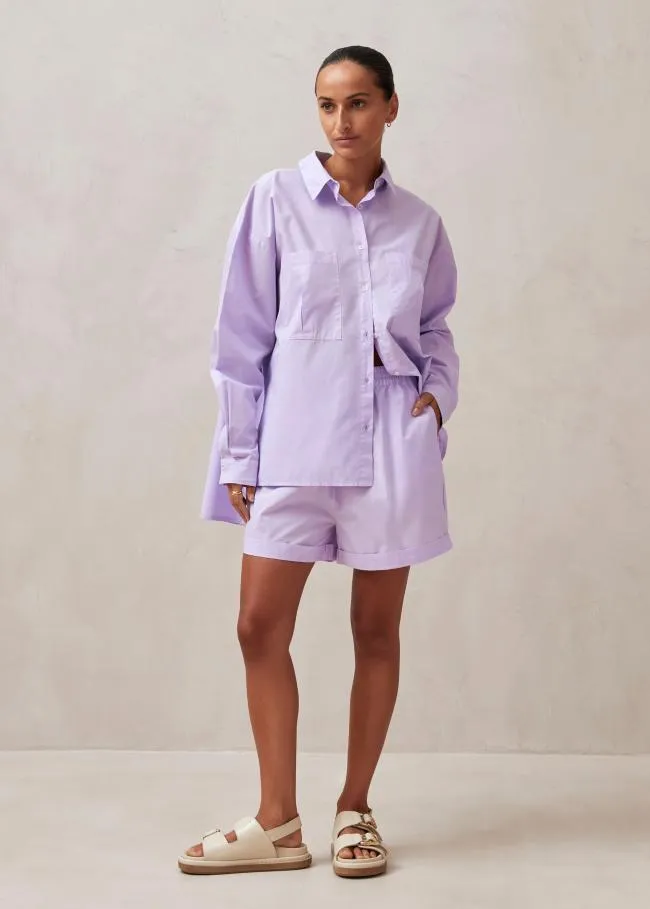 ALOHAS Shorts Mae 8211 Purple Cotton Shorts 8211 Women