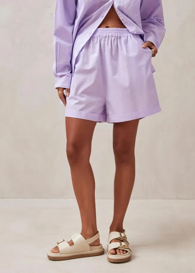 ALOHAS Shorts Mae 8211 Purple Cotton Shorts 8211 Women