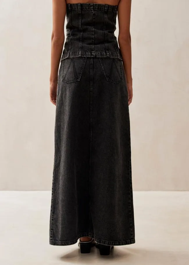 ALOHAS Skirts Mariana 8211 Black Denim Skirt 8211 Women