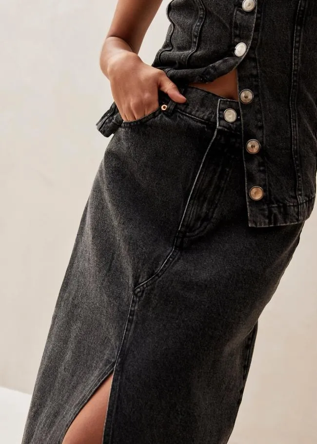 ALOHAS Skirts Mariana 8211 Black Denim Skirt 8211 Women