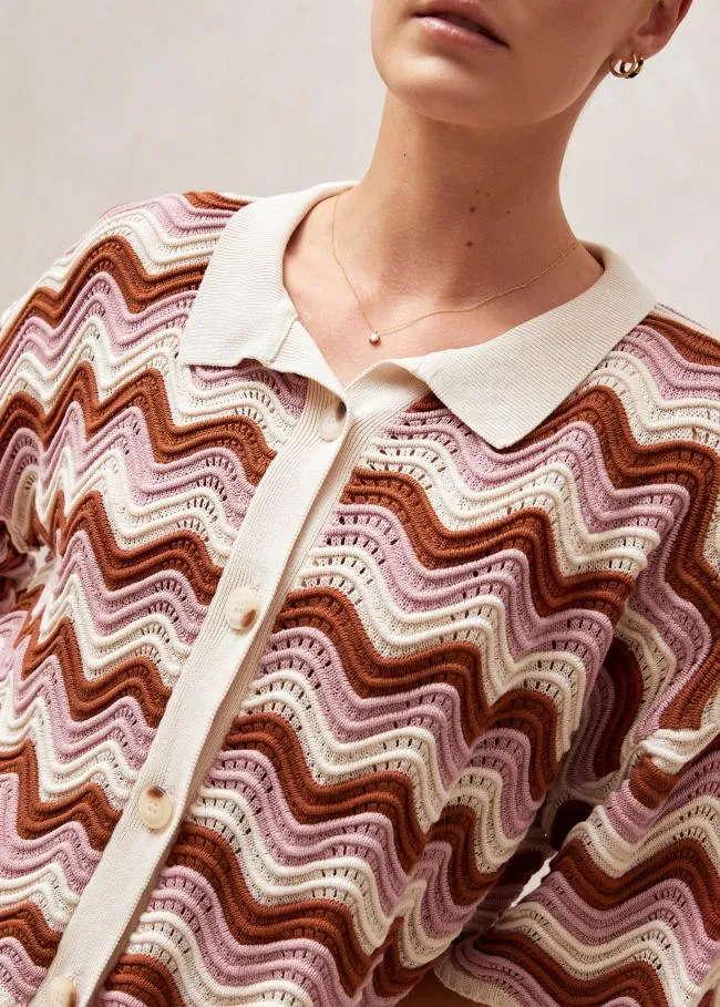 ALOHAS Sweaters and Cardigans Messina 8211 Pink and Brown Multicolor Knit Sweater 8211 Women