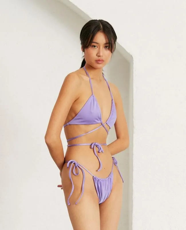ALOHAS Swimwear Palm Tree Glim 8211 Purple Bikini Top 8211 Women