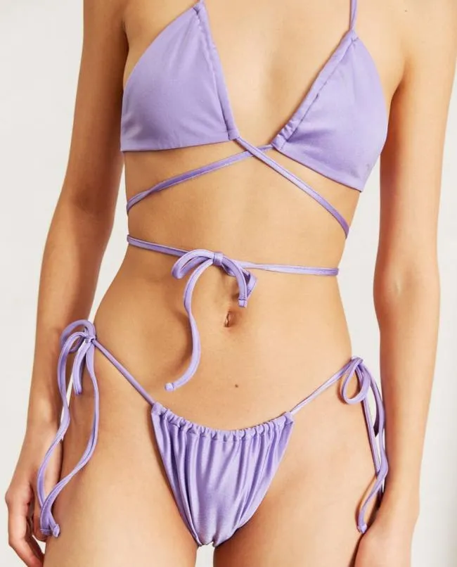 ALOHAS Swimwear Palm Tree Glim 8211 Purple Bikini Top 8211 Women