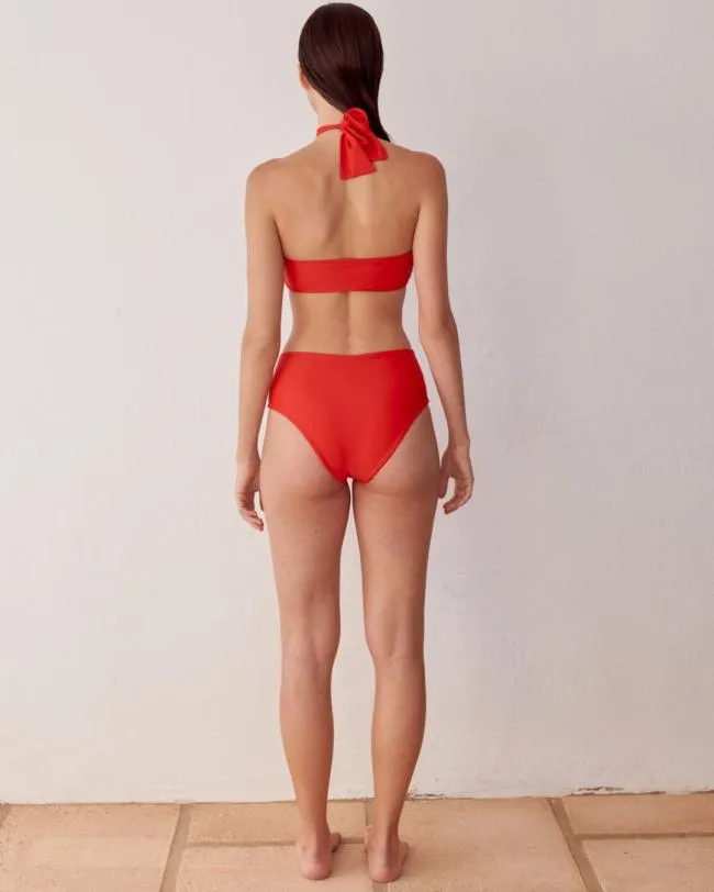 ALOHAS Swimwear The Higher 8211 Red Econyl Bikini Top 8211 Women