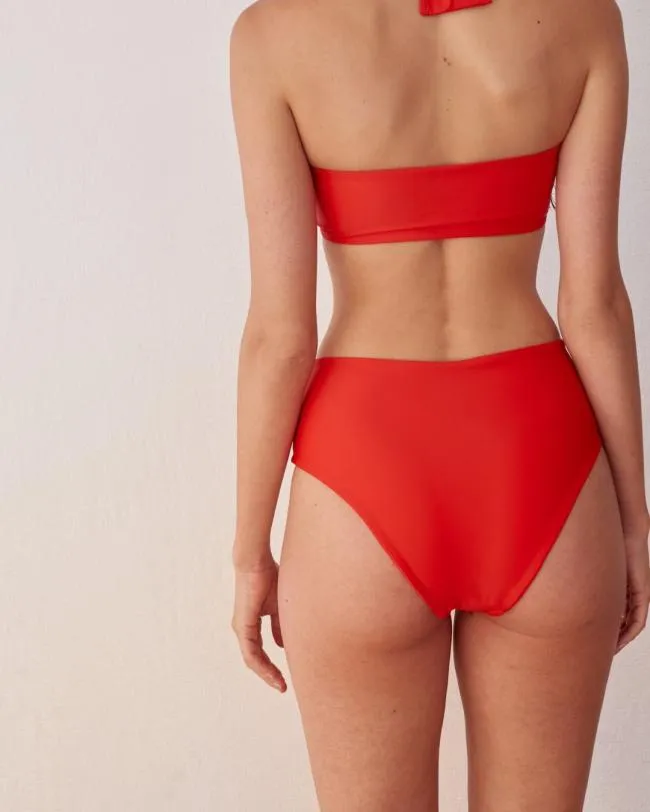 ALOHAS Swimwear The Higher 8211 Red Econyl Bikini Top 8211 Women