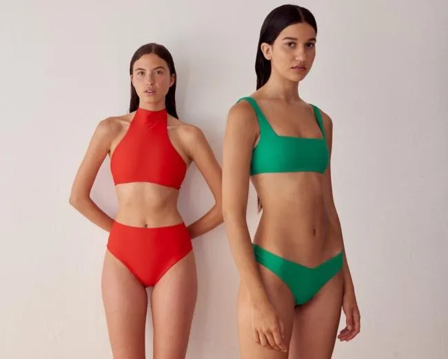 ALOHAS Swimwear The Higher 8211 Red Econyl Bikini Top 8211 Women