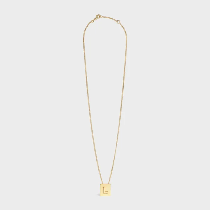 Alphabet L Necklace In Brass With Gold Finish Gold Women CELINE ALPHABET