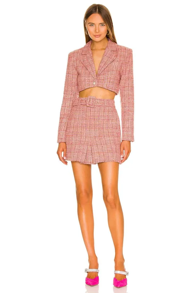 Amira Mini Skirt Pink Multi Women Lovers and Friends Skirts