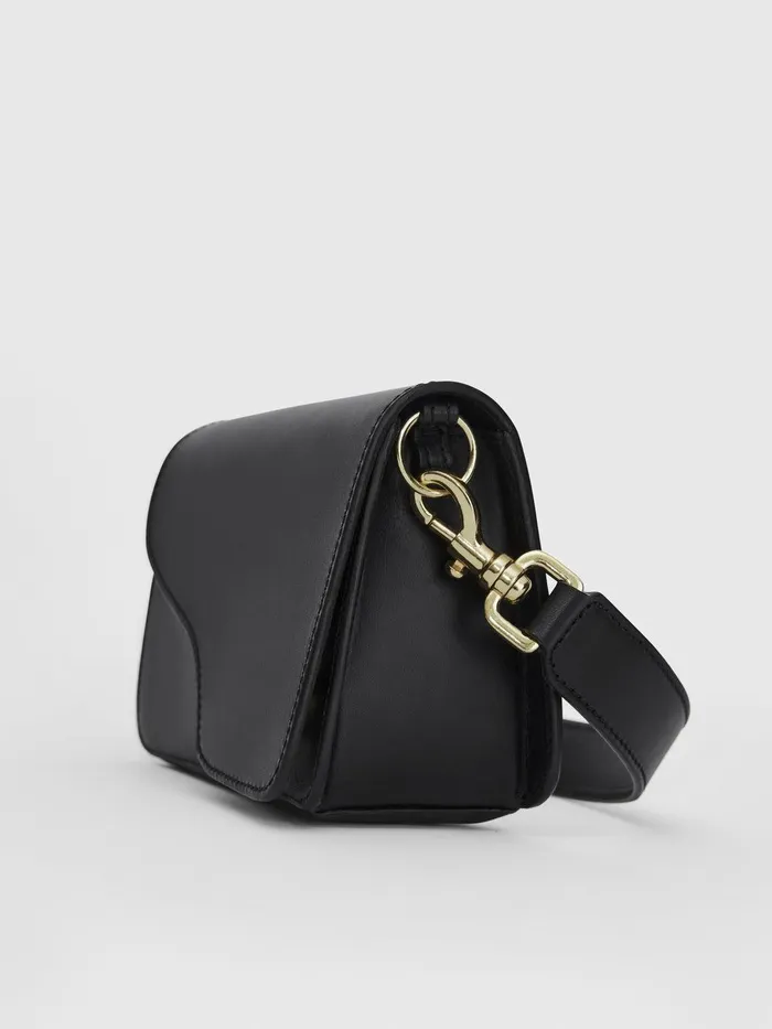 ATP Atelier Crossbody Bags Corsina Black Leather Shoulder Bag Black 8211 Women