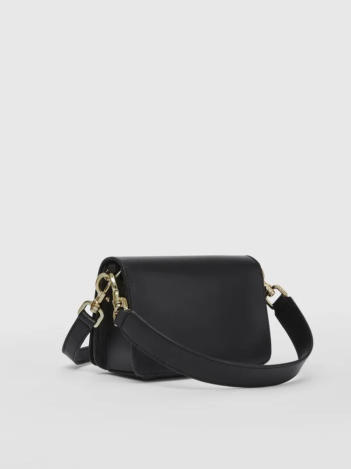 ATP Atelier Crossbody Bags Corsina Black Leather Shoulder Bag Black 8211 Women