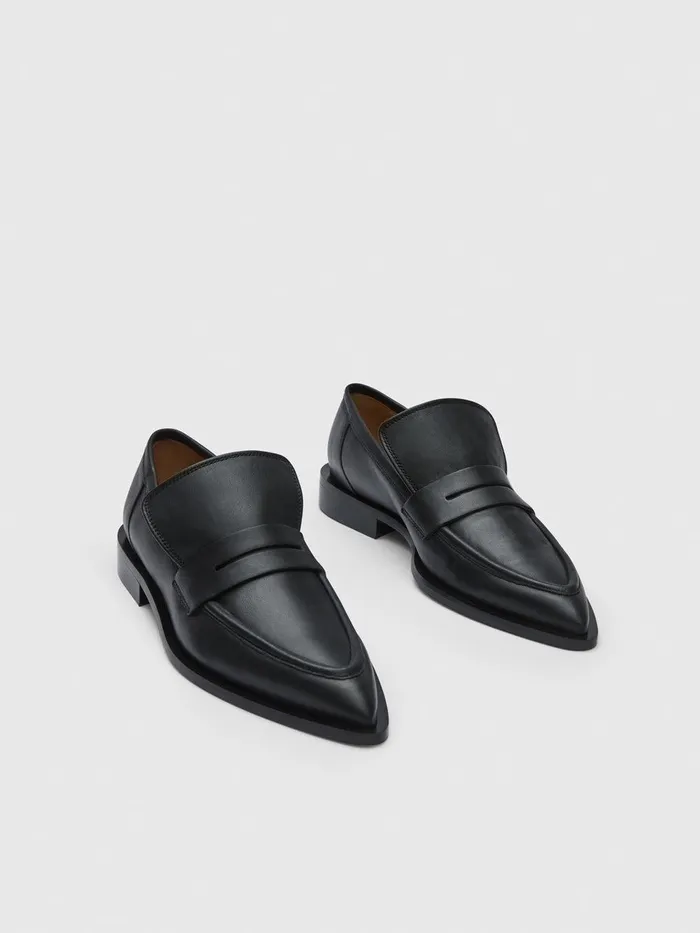 ATP Atelier Flats Montazzoli Black Nappa Loafers Black 8211 Women