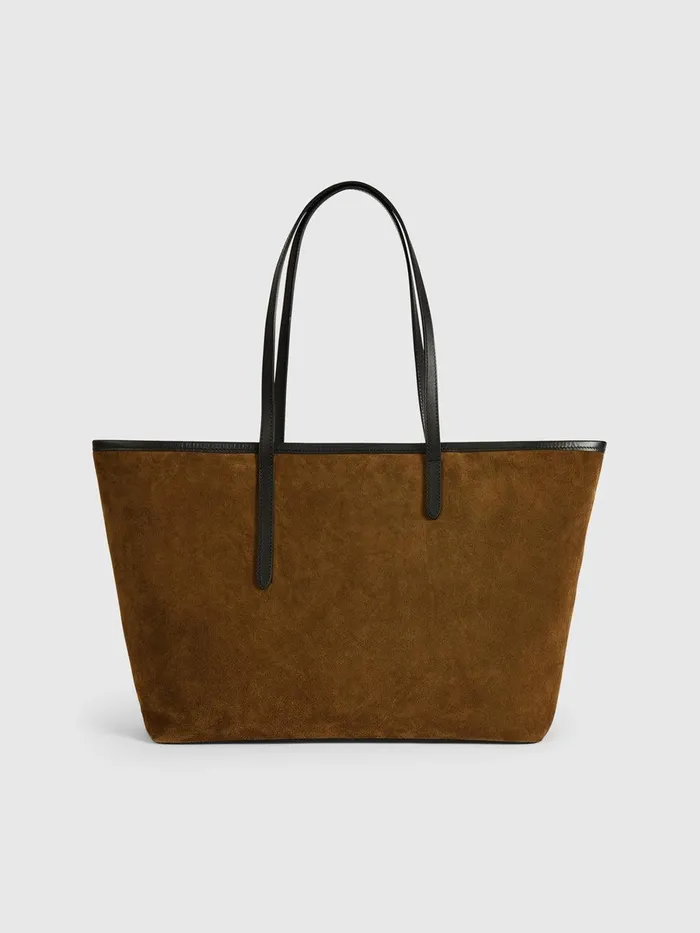 ATP Atelier Shoulder Bags Eraclea CannellaBlack SuedeLeather Large Tote Bag Cannellablack 8211 Women