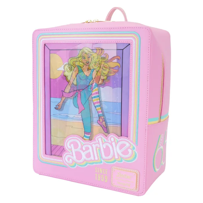Barbie 65th Anniversary Doll Box Triple Lenticular Mini Backpack Unisex Loungefly Backpacks