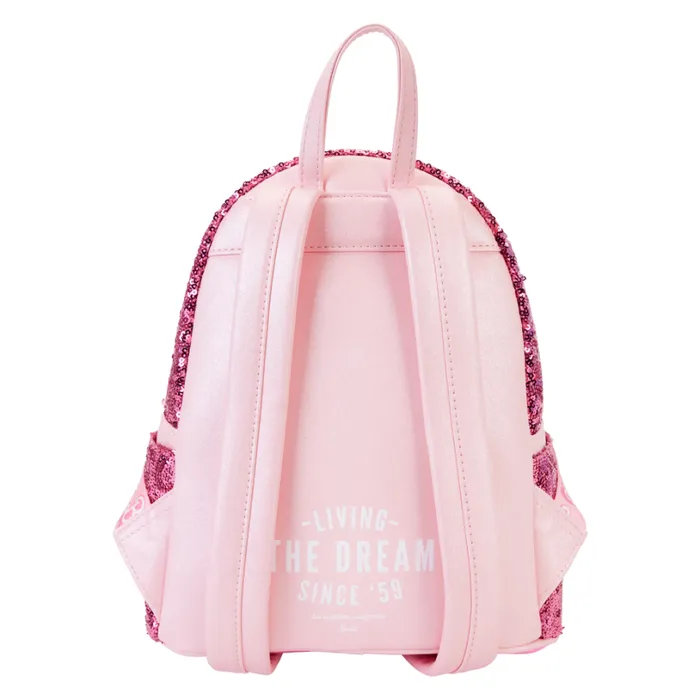 Barbie 65th Anniversary Exclusive Sequin Logo Mini Backpack Unisex Loungefly Backpacks