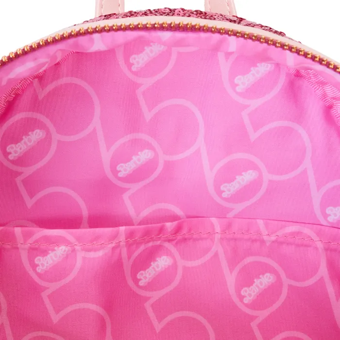 Barbie 65th Anniversary Exclusive Sequin Logo Mini Backpack Unisex Loungefly Backpacks