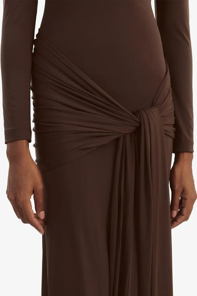 Bardot Day To Night Dresses Alix Maxi Tie Front Dress In Chocolate 8211 Women Bardot Day To Night Dresses Alix Maxi Tie Front Dress In Chocolate 8211 Women