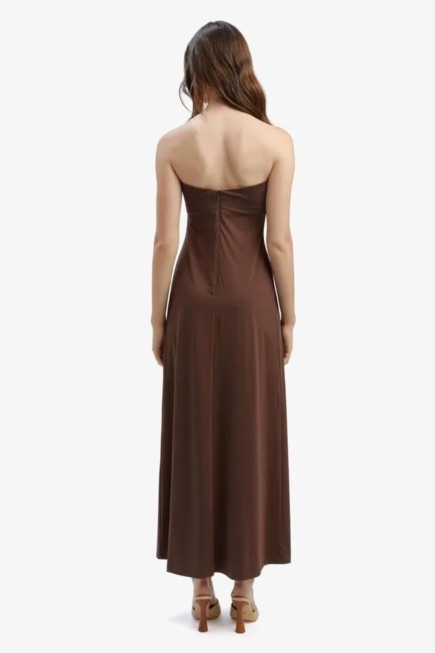 Bardot Day To Night Dresses Carolena Maxi Knit Dress In Chocolate 8211 Women