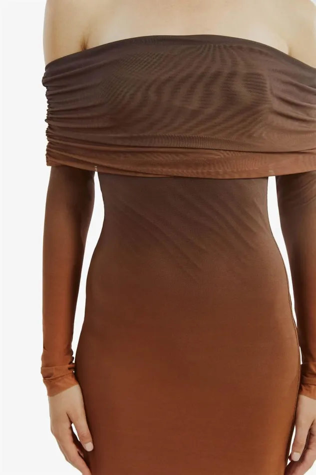 Bardot Day To Night Dresses Saphia Mesh Maxi Dress In Brown Ombre 8211 Women Bardot Day To Night Dresses Saphia Mesh Maxi Dress In Brown Ombre 8211 Women