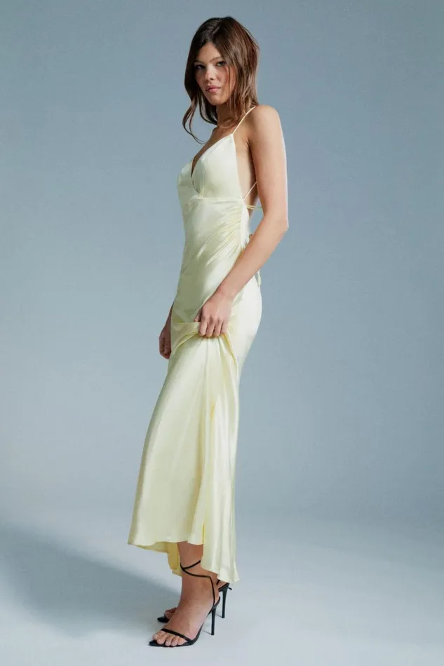 Bardot Occasion Dresses Demeter Midi Dress In Canary Ylw 8211 Women