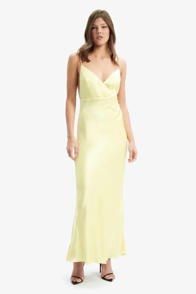 Bardot Occasion Dresses Demeter Midi Dress In Canary Ylw 8211 Women Bardot Occasion Dresses Demeter Midi Dress In Canary Ylw 8211 Women