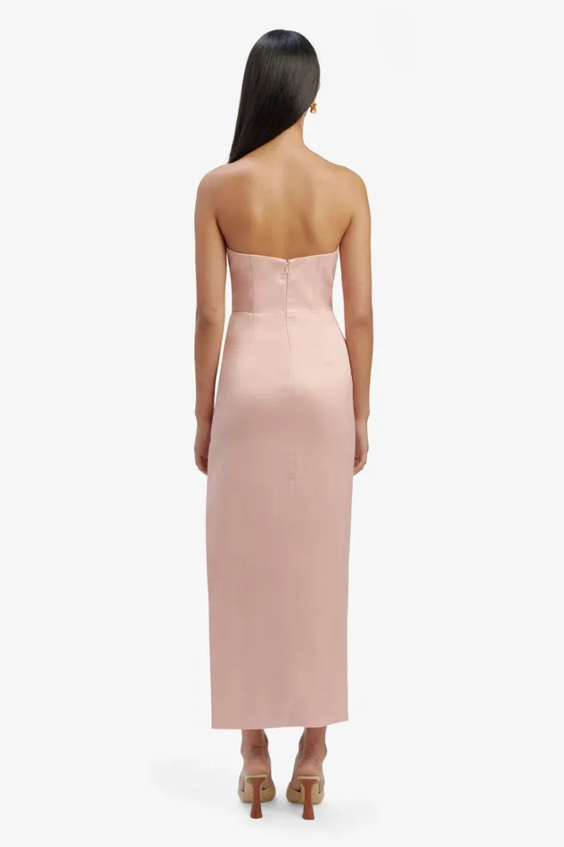 Bardot Party Dresses Everlasting Satin Midi Dress In Soft Pink 8211 Women Bardot Party Dresses Everlasting Satin Midi Dress In Soft Pink 8211 Women