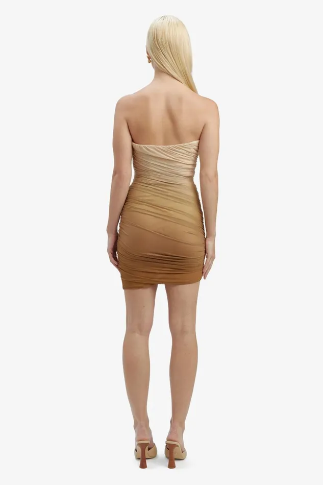 Bardot Party Dresses Rumi Mesh Dress In Brown Ombre 8211 Women Bardot Party Dresses Rumi Mesh Dress In Brown Ombre 8211 Women
