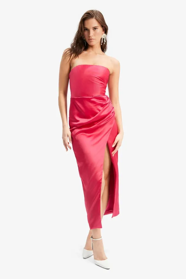 Bardot Party Dresses Yana Midi Dress In Fuchsia 8211 Women Bardot Party Dresses Yana Midi Dress In Fuchsia 8211 Women