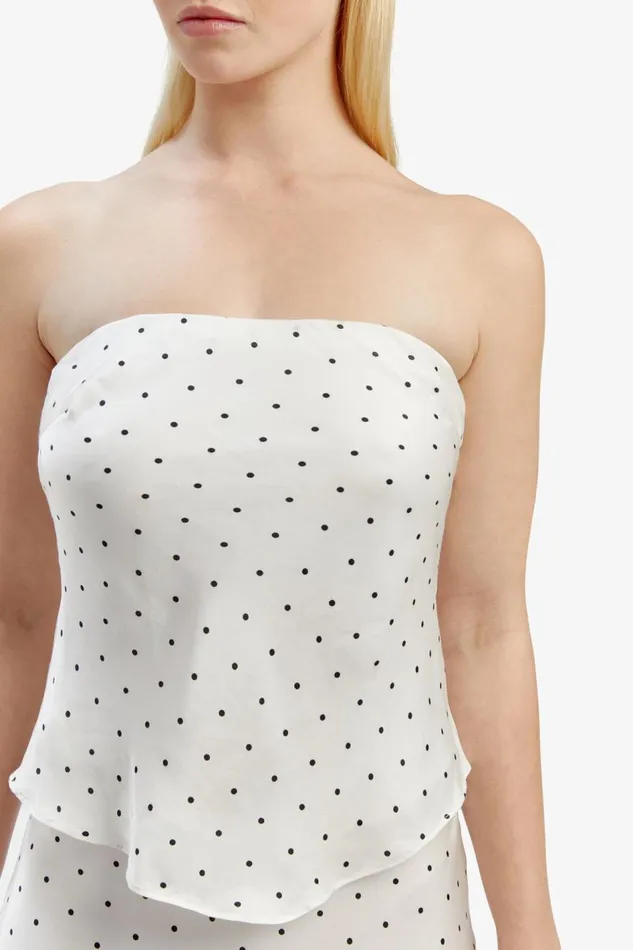 Bardot Party Tops Jaida Strapless Top In BW Spot 8211 Women Bardot Party Tops Jaida Strapless Top In BW Spot 8211 Women
