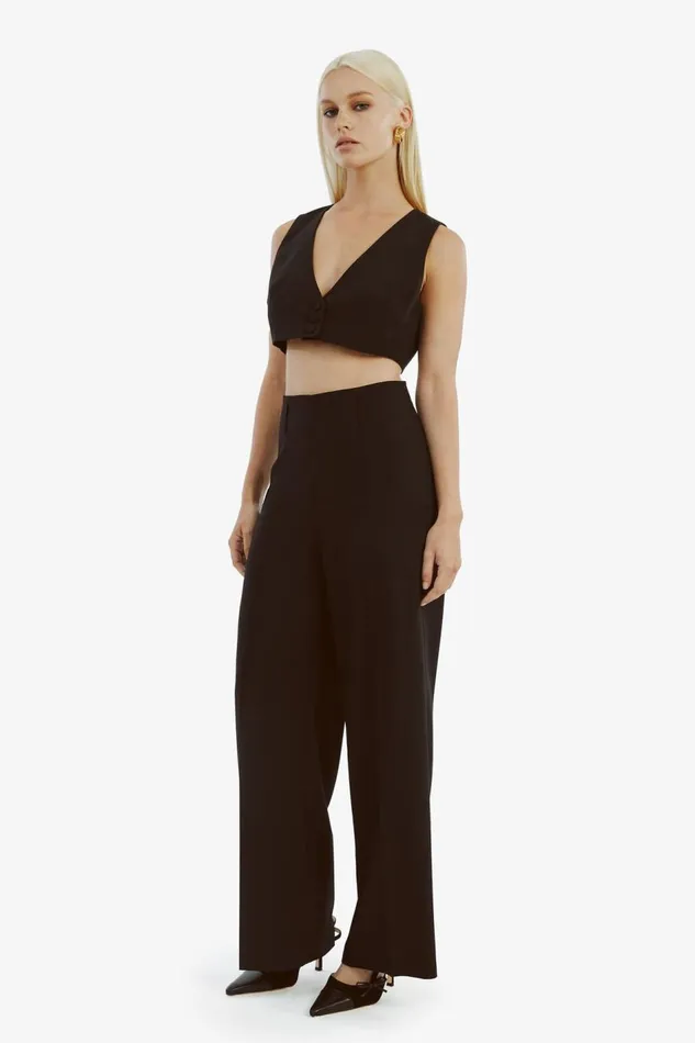 Bardot Party Tops Marla Cropped Vest In Black 8211 Women