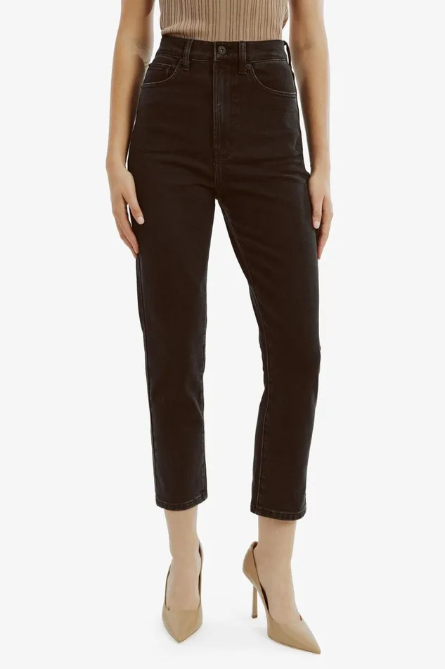 Bardot Straight Jean Heidi Straight Leg In Washed Black 8211 Women Bardot Straight Jean Heidi Straight Leg In Washed Black 8211 Women